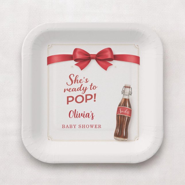 Bereit zum Knallen Soda Baby Shower Pappteller (Von Creator hochgeladen)