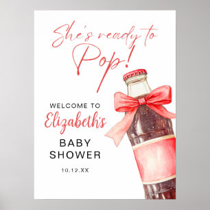 Bereit Zum Knallen Soda Flasche Baby Shower Willko Poster
