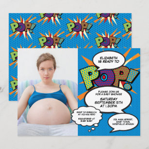 Bereit zum Platzen Baby Shower Modern Lustig Junge Einladung