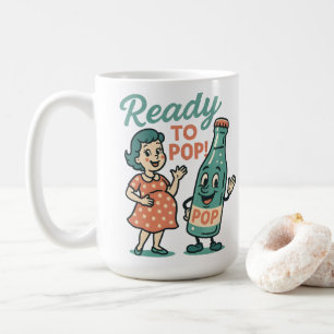 Bereit zum Platzen Retro-1950er-Jahre-Baby-Party f Kaffeetasse