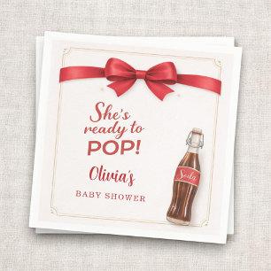 Bereit zum Platzen Soda Baby Shower Serviette