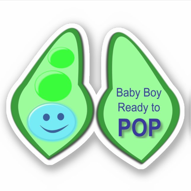 Bereit zum Pop Baby Boy Blue Pee Aufkleber (Vorderseite)