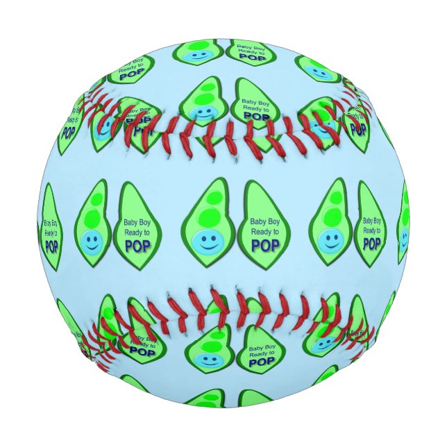 Bereit zum Pop Baby Boy Blue Pee Baseball (Rückseite)