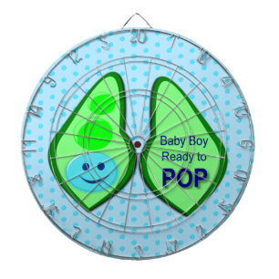 Bereit zum Pop Baby Boy Blue Pee Dartscheibe
