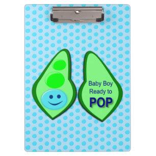 Bereit zum Pop Baby Boy Blue Pee Klemmbrett