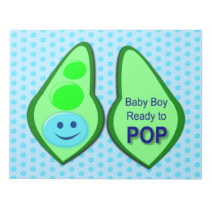 Bereit zum Pop Baby Boy Blue Pee Notizblock