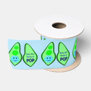 Bereit zum Pop Baby Boy Blue Pee Satinband