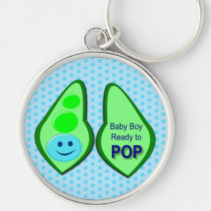 Bereit zum Pop Baby Boy Blue Pee Schlüsselanhänger