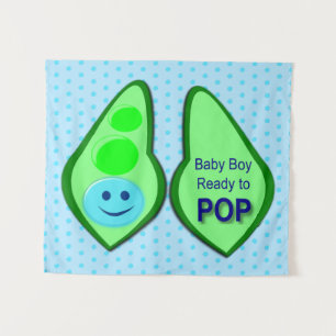 Bereit zum Pop Baby Boy Blue Pee Wandteppich