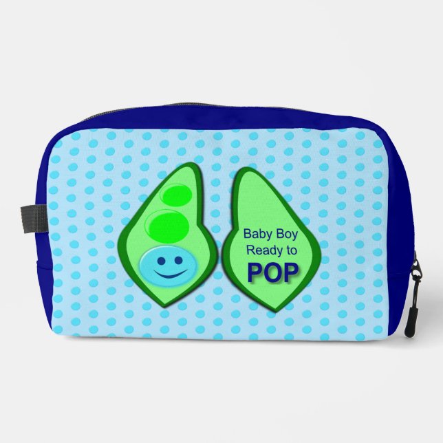 Bereit zum Pop Baby Boy Blue Pee Waschbeutel (Vorderseite)