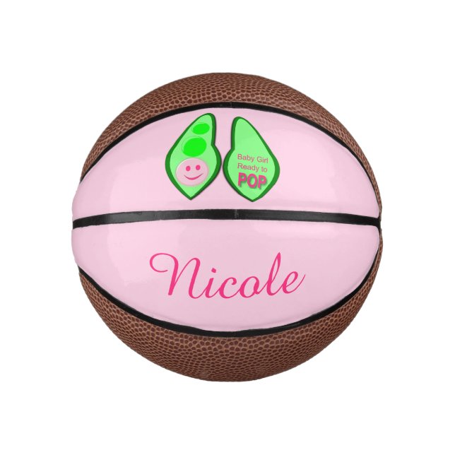 Bereit zum Pop Baby Girl Pink Pea Mini Basketball (Vorderseite)