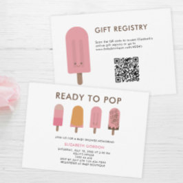 Bereit zum Pop Baby Shower QR Code Registrierungse Einladung