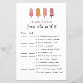 Bereit zum Pop Baby Showraten, die gesagt haben, e Flyer