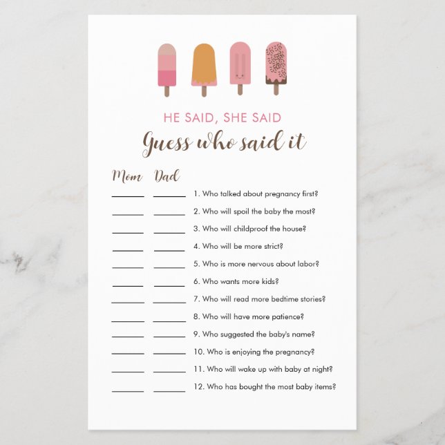 Bereit zum Pop Baby Showraten, die gesagt haben, e Flyer (Vorne)