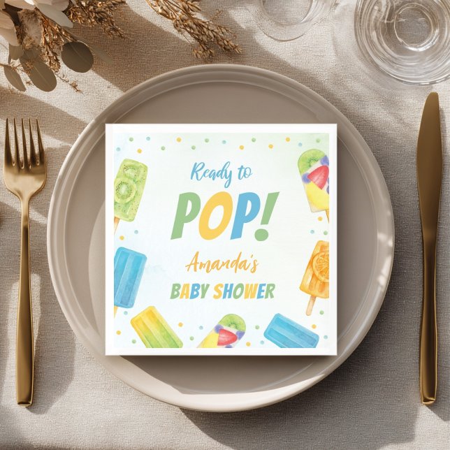 Bereit zum Pop Babydusche Popsison Napkins Serviette (Von Creator hochgeladen)