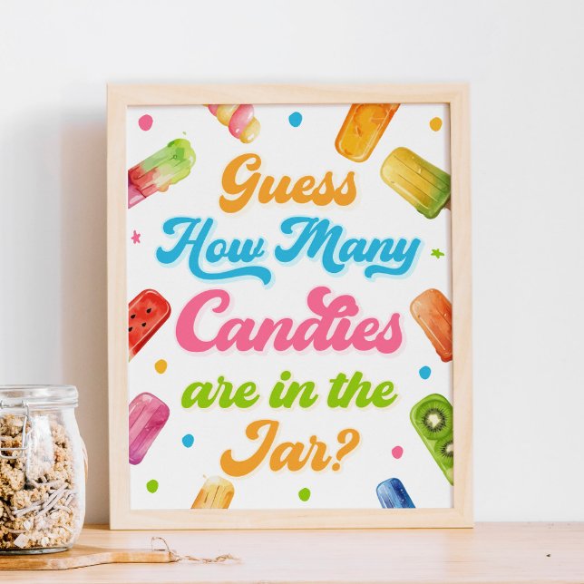 Bereit zum Pop Babydusche schätzen, wie viele Cand Poster (Von Creator hochgeladen)