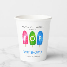 Bereit zum Pop bunt Popsicle Baby Dusche Pappbecher