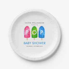 Bereit zum Pop bunt Popsicle Baby Dusche Pappteller