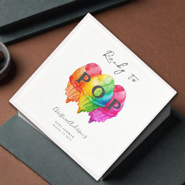 Bereit zum Pop Eiscreme Gradient Pink Babydusche Serviette