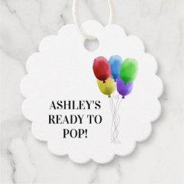 Bereit zum Pop Geschenktafel, Balloon Gift Tag, Po Geschenkanhänger