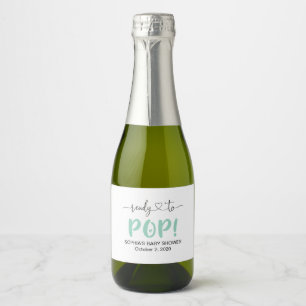 Bereit zum Pop Green Mini Sparkling Weinflasche La
