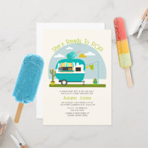 Bereit zum Pop Ice Pop Truck Camper Blue Baby Dusc