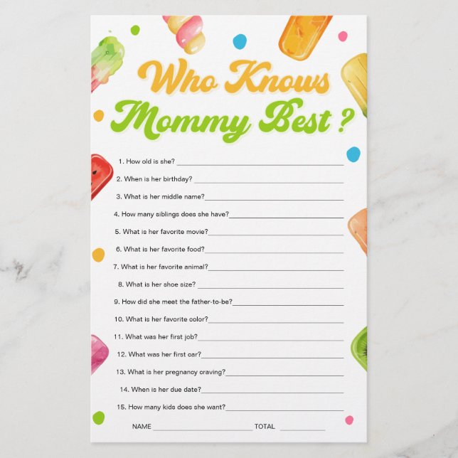 Bereit zum Pop Kinderdusche, die das beste Spiel v (Vorderseite)