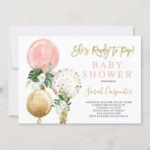 Bereit zum Pop Kinderdusche Einladung