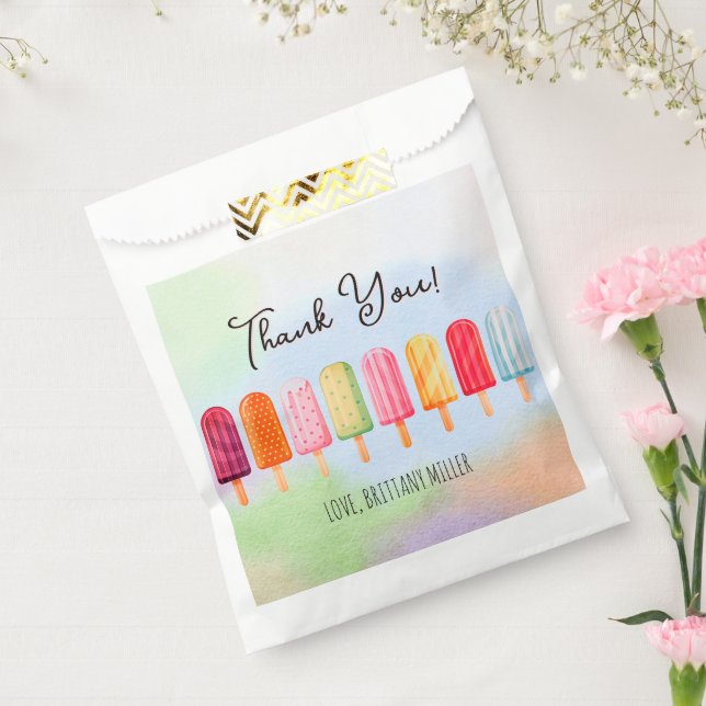 Bereit zum Pop Niedliche Popsicles Babydusche Geschenktütchen (Versiegelt)