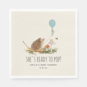 Bereit zum Pop Pilze Igel Balloon Boy Serviette