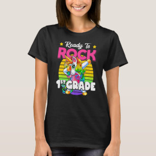 Bereit zum Rock 1st Grade Dabbing Einhorn zurück z T-Shirt