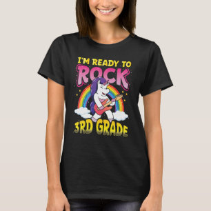 Bereit zum Rock 3. Grade Gitarre Einhorn Zurück na T-Shirt