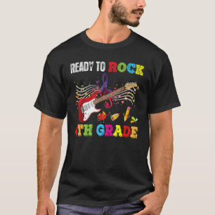 Bereit zum Rock 4. Klasse zurück zur Gitarre der S T-Shirt