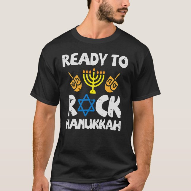 Bereit zum Rock Hanukkah Kleinkind Boys Pajamas Ch T-Shirt (Vorderseite)