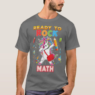 Bereit zum Rock Math Back School Dabbing Unicorn T T-Shirt