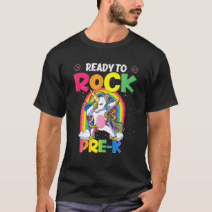 Bereit zum Rock Pre-K Dabbing Einhorn zurück zur S T-Shirt