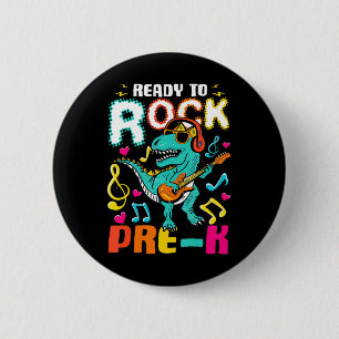 Bereit zum Rock PreK Dinosaurier zurück zur Schule Button