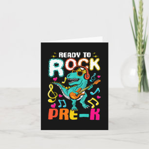 Bereit zum Rock PreK Dinosaurier zurück zur Schule Karte