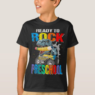Bereit zum Rock Preschool Monster Truck Dinosaur J T-Shirt