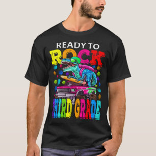 Bereit zum Rock Third Grade Monster Truck Dinosaur T-Shirt