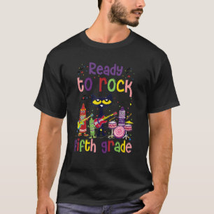 Bereit zum Rocken Fünfte Klasse Schwarze Katze Zu T-Shirt