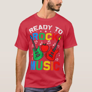 Bereit zum Rocken Musik zurück zur Schule Gitarre T-Shirt