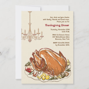 Bereit zum Schnitzen Einladung zum Thanksgiving-Di