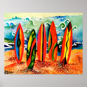 Bereit zum Surfen Poster