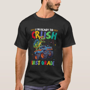 Bereit zum Zerkleinern des 1. Grades T rex Dinosau T-Shirt
