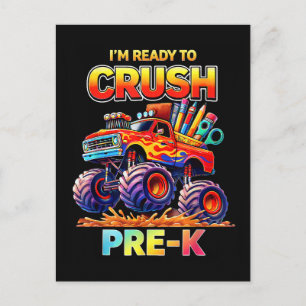 Bereit zum Zerstören Pre-K Monster Truck Rückkehr Postkarte