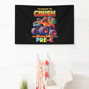 Bereit zum Zerstören Pre-K-Monstertruck Zurück zur Banner