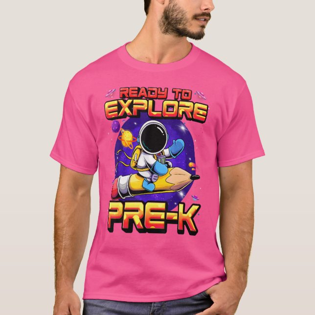Bereit zur Erkundung des Astronauten aus der Zeit  T-Shirt (Vorderseite)