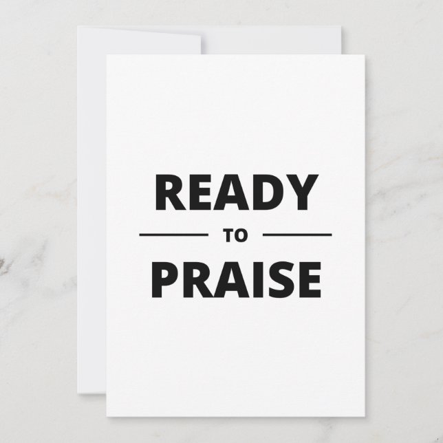 BEREIT ZUR PRAISE EINLADUNG (Vorderseite)