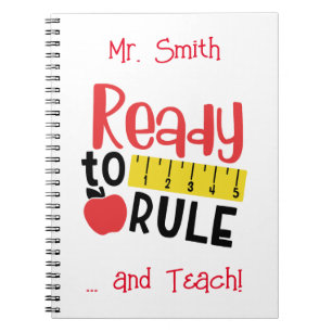 Bereit zur Regelung von Regler und Apfel Notizblock